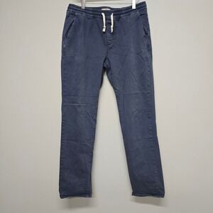 Marine Layer Saturday Slim Fit Beach Pants‎ Mens Large Blue Cotton Coastal